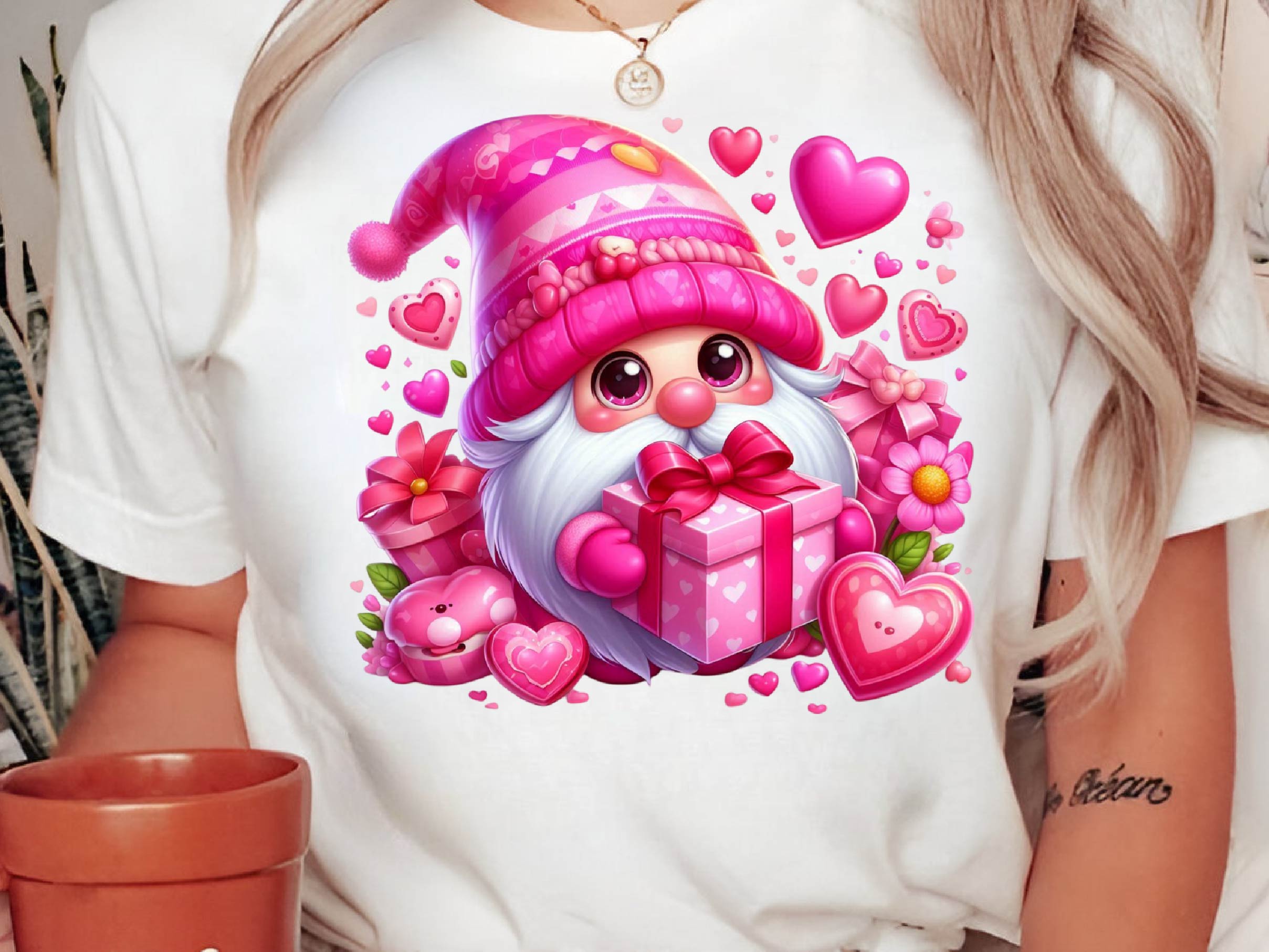 Pink Valentines Gnomes Clipart Bundle - CraftNest - Digital Crafting and Art