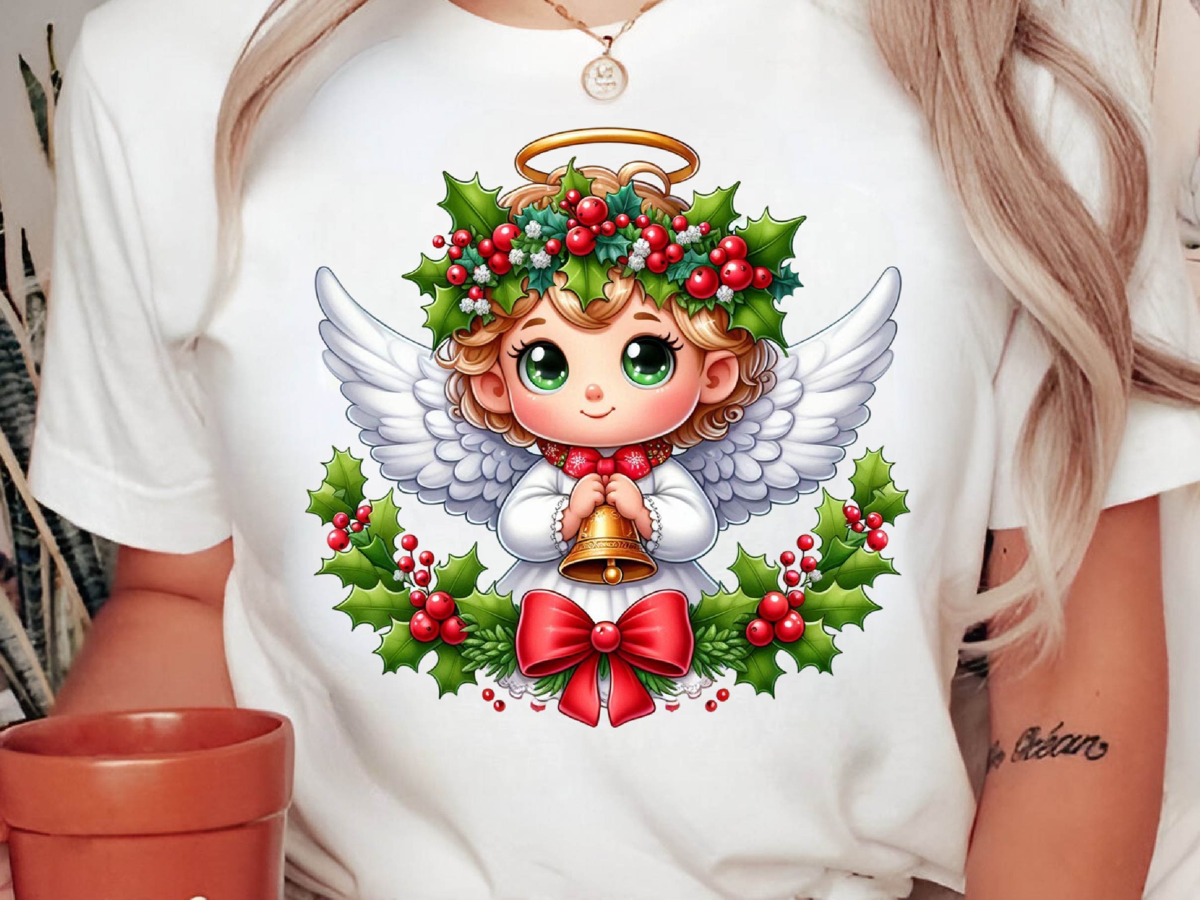 Christmas Cute Little Angel Clipart Bundle - CraftNest - Digital Crafting and Art