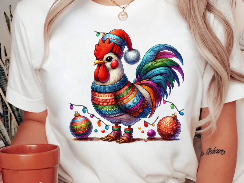 Christmas Festive Rooster Clipart Bundle 6 - CraftNest - Digital Crafting and Art