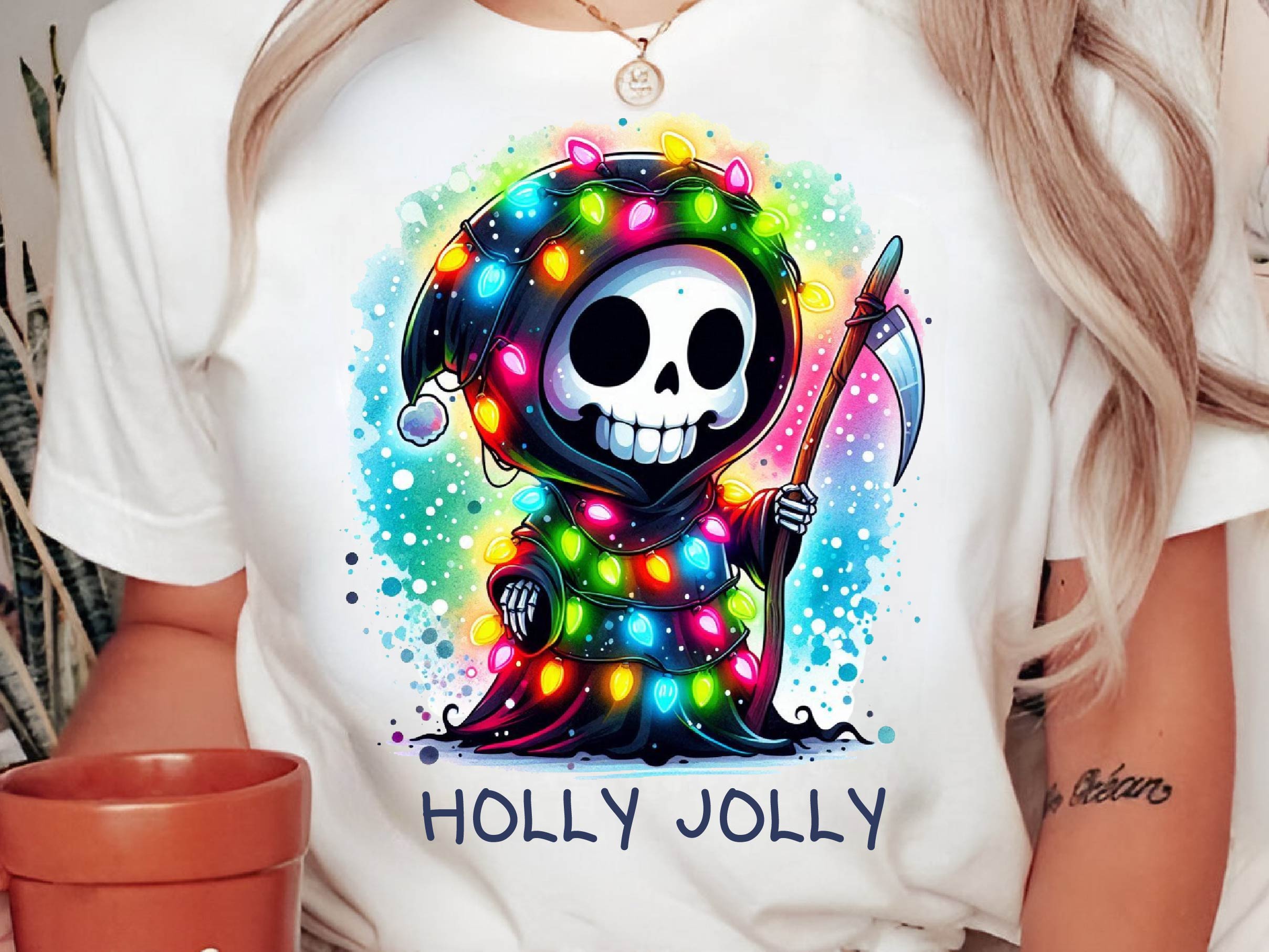 Christmas Grim Reaper Holly Jolly Clipart Bundle - CraftNest - Digital Crafting and Art