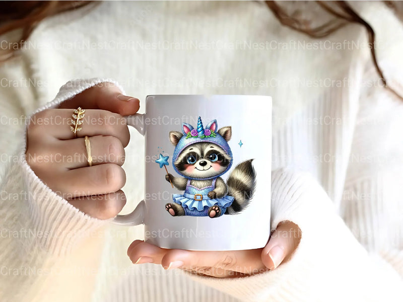 Unicorn Raccoon Clipart Bundle - CraftNest - Digital Crafting and Art