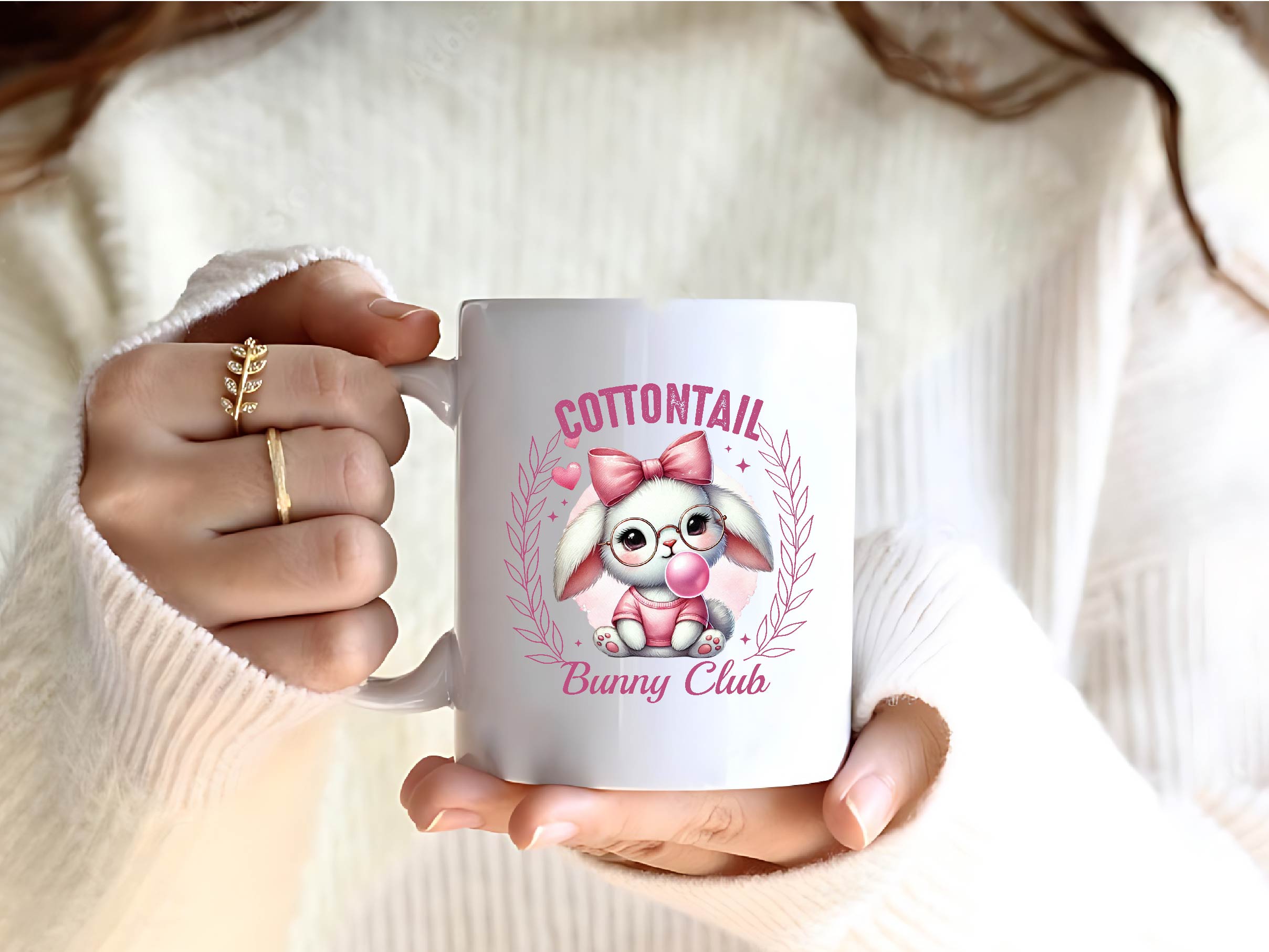 Cottontail Vintage Easter Pink Bow Clipart Bundle - CraftNest - Digital Crafting and Art