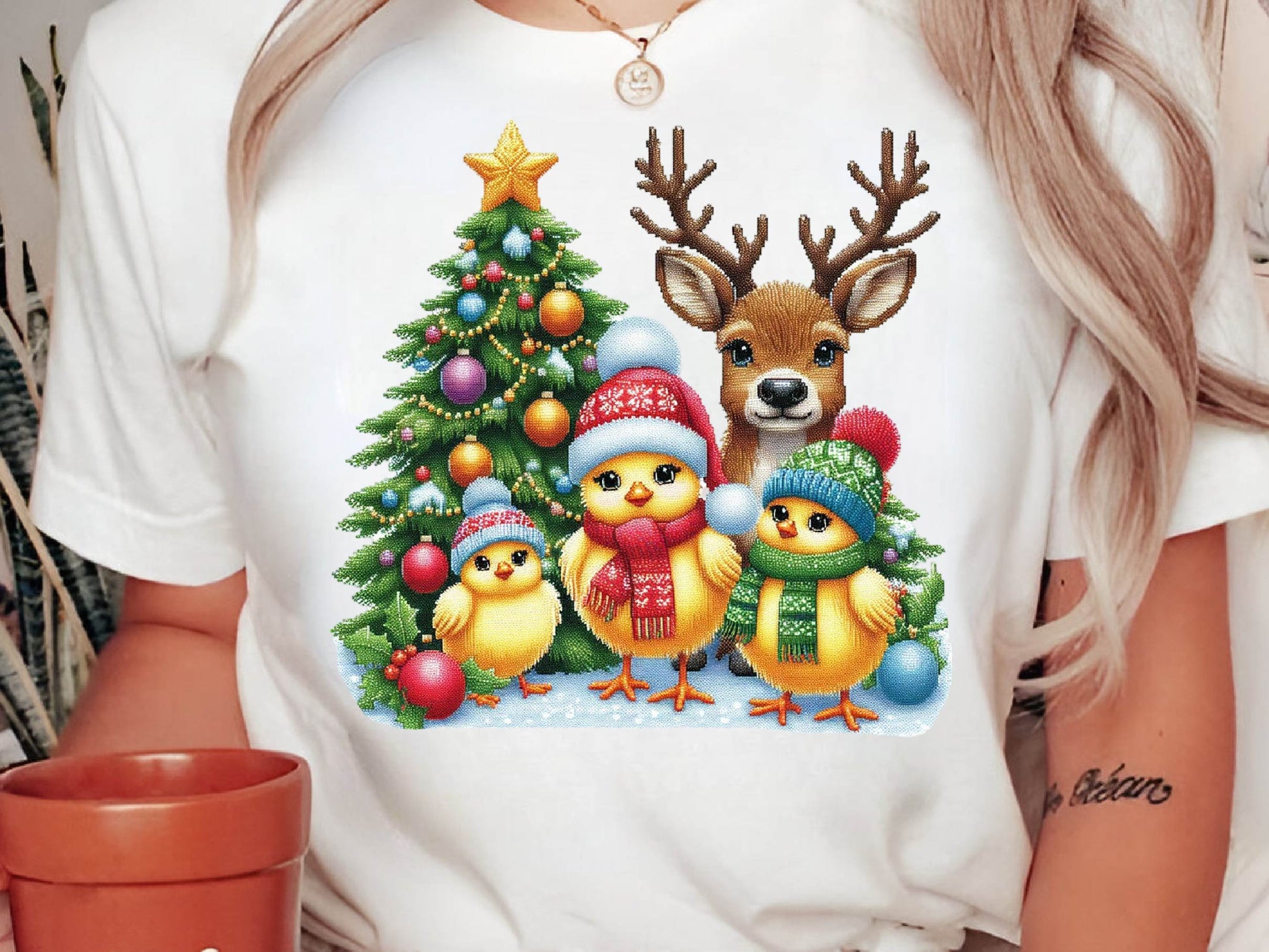 Christmas Chicken Embroidered Clipart Bundle 3 - CraftNest - Digital Crafting and Art