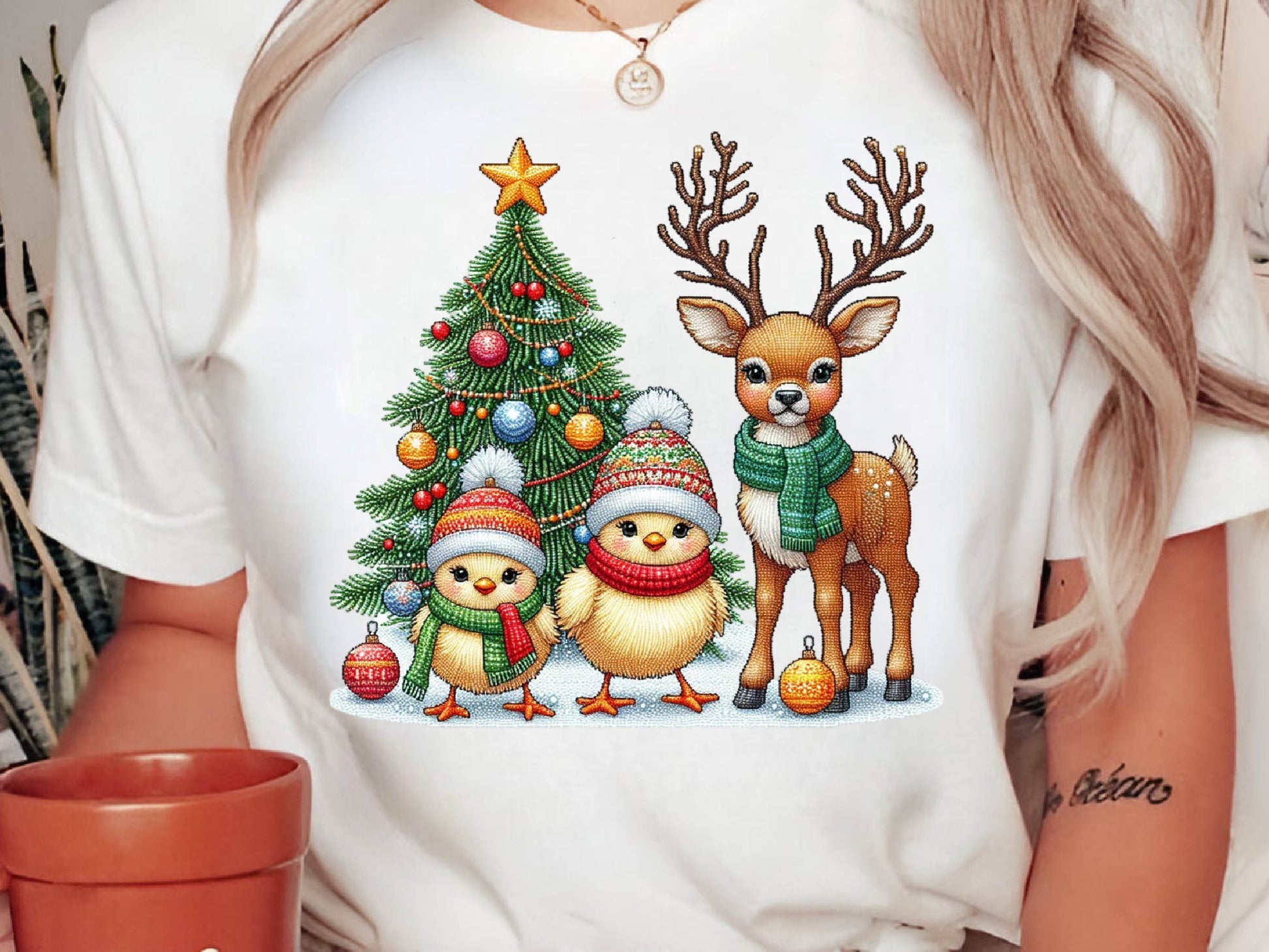 Christmas Chicken Embroidered Clipart Bundle 2 - CraftNest - Digital Crafting and Art