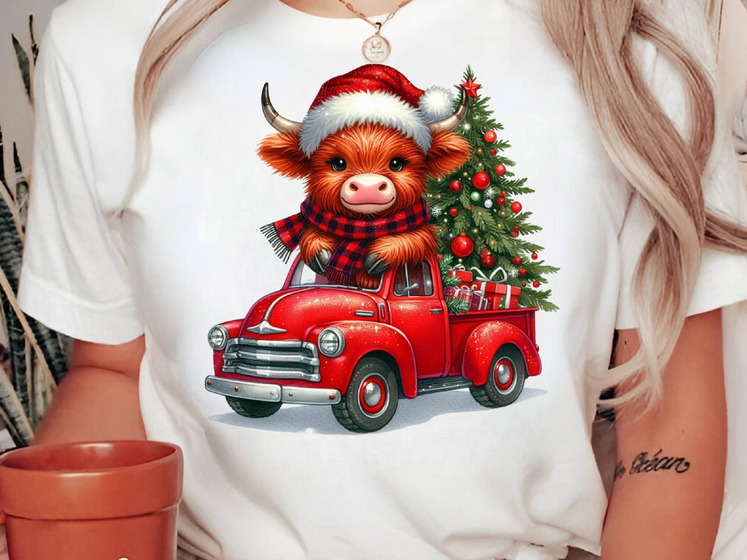 Christmas Highland Cow Clipart Bundle 8 - CraftNest - Digital Crafting and Art