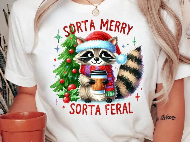 Raccoon Christmas Sorta Merry Clipart Bundle - CraftNest - Digital Crafting and Art