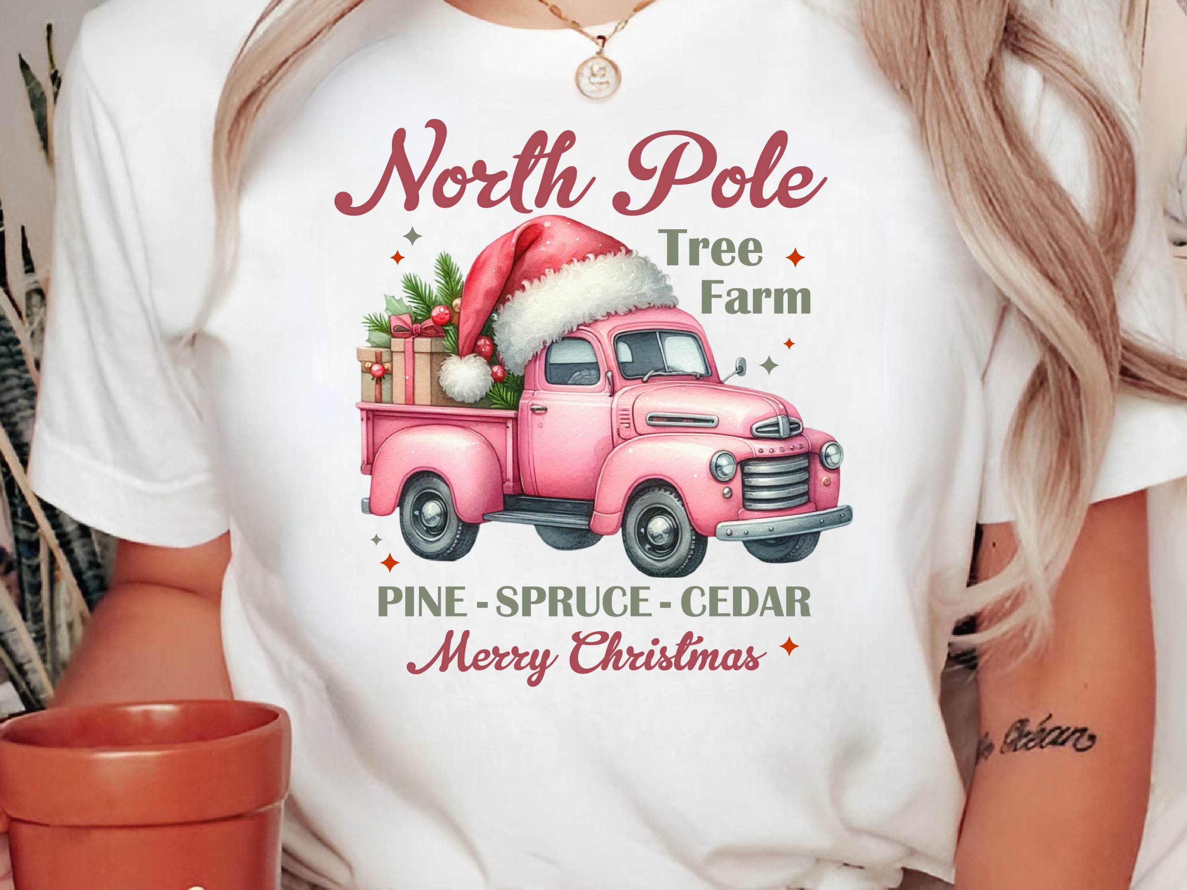 North Pole Christmas Tree Farm Christmas Clipart Bundle - CraftNest - Digital Crafting and Art