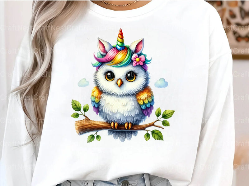 Unicorn Owl Clipart Bundle - CraftNest - Digital Crafting and Art