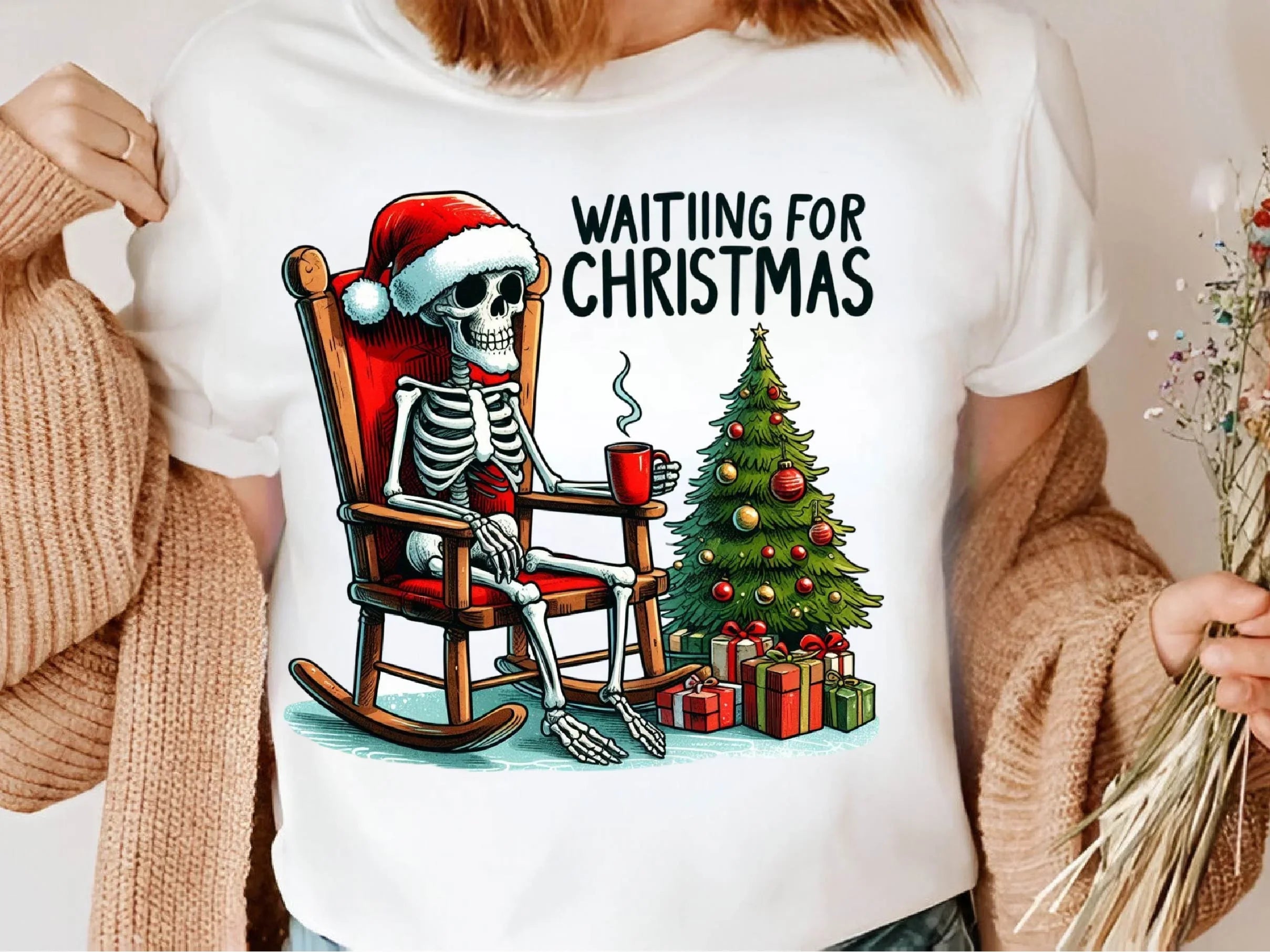 Halloween Skeleton Waiting For Christmas Clipart Bundle - CraftNest - Digital Crafting and Art