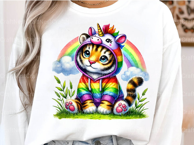 Unicorn Tiger Clipart Bundle - CraftNest - Digital Crafting and Art