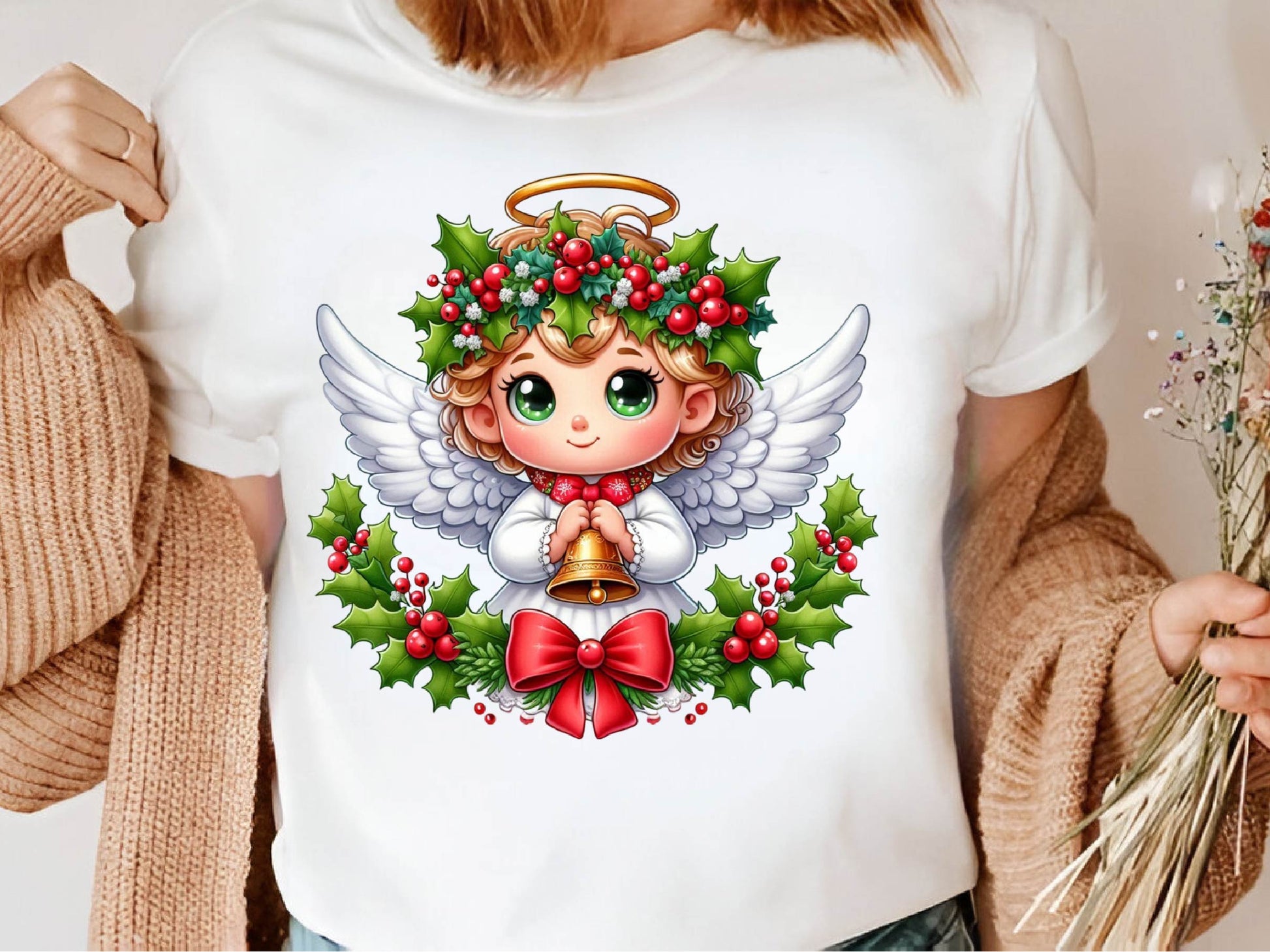 Christmas Cute Little Angel Clipart Bundle - CraftNest - Digital Crafting and Art