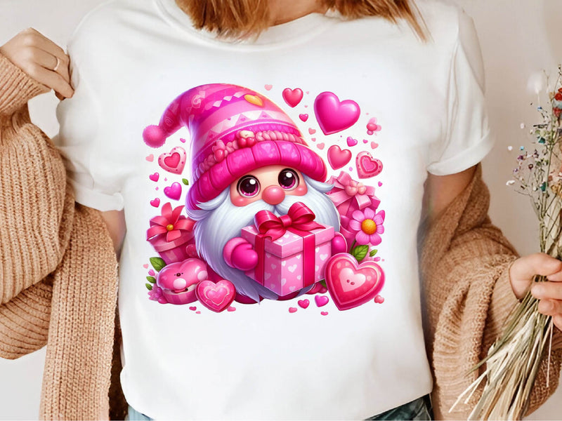 Pink Valentines Gnomes Clipart Bundle - CraftNest - Digital Crafting and Art