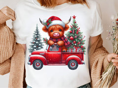 Christmas Highland Cow Clipart Bundle 7 - CraftNest - Digital Crafting and Art