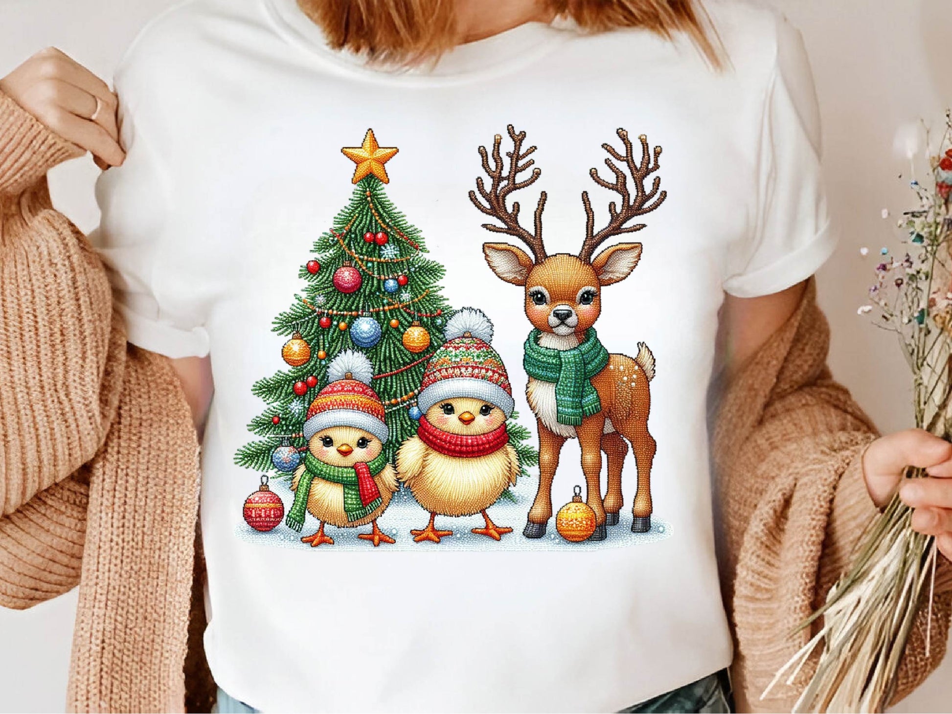 Christmas Chicken Embroidered Clipart Bundle 2 - CraftNest - Digital Crafting and Art