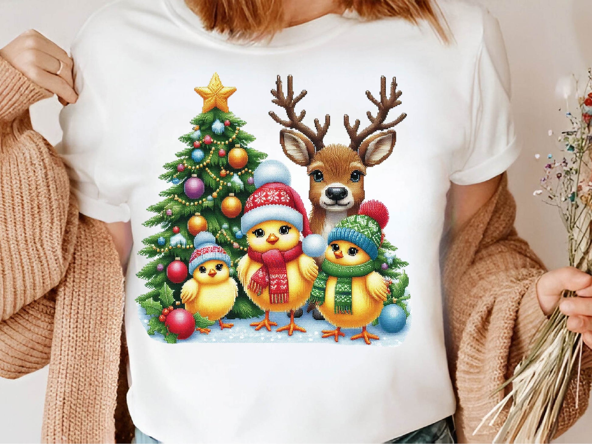 Christmas Chicken Embroidered Clipart Bundle 3 - CraftNest - Digital Crafting and Art