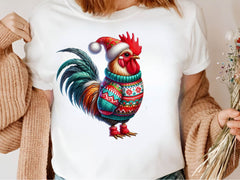 Christmas Festive Rooster Clipart Bundle 5 - CraftNest - Digital Crafting and Art