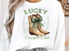 St Patricks Day Lucky Cowgirl Coquette Clipart Bundle - CraftNest - Digital Crafting and Art