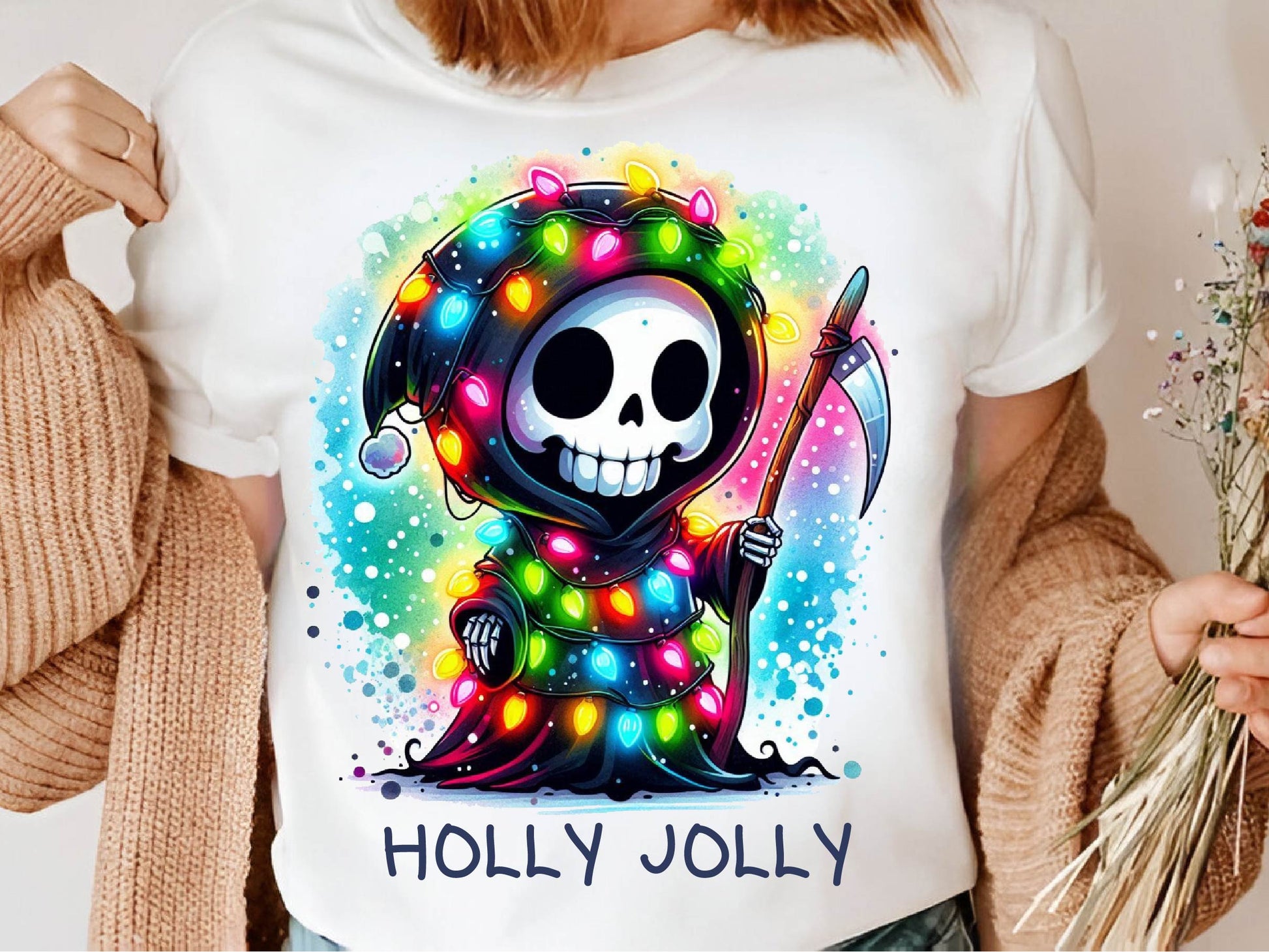 Christmas Grim Reaper Holly Jolly Clipart Bundle - CraftNest - Digital Crafting and Art