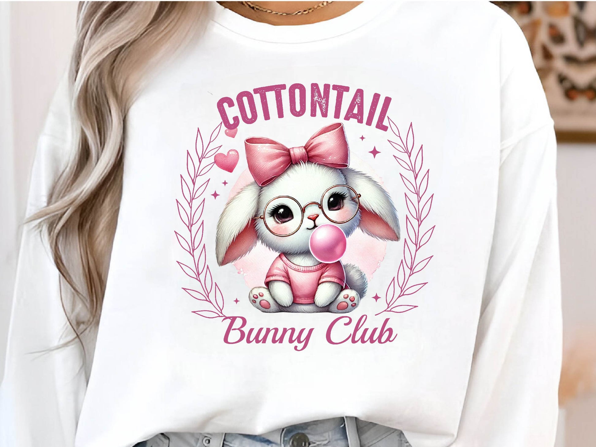 Cottontail Vintage Easter Pink Bow Clipart Bundle - CraftNest - Digital Crafting and Art