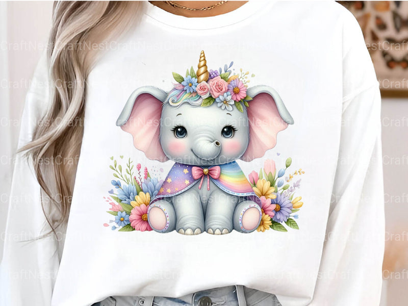 Unicorn Elephant Clipart Bundle - CraftNest - Digital Crafting and Art