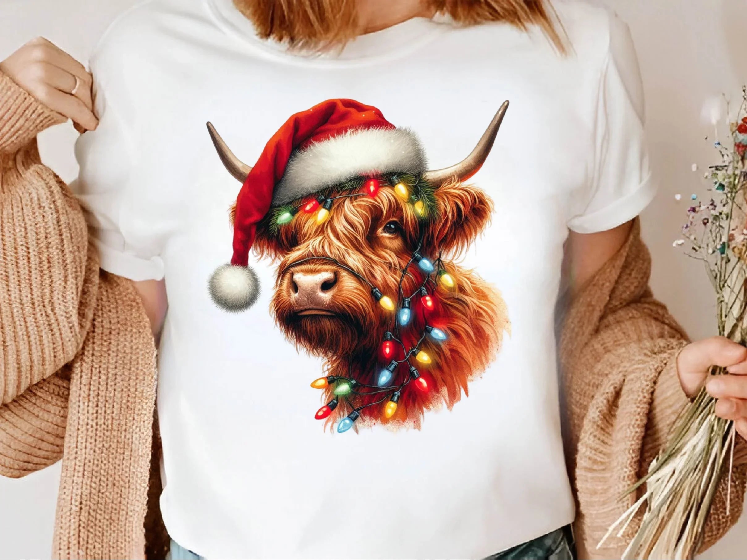 Christmas Highland Cow Clipart Bundle 2 - CraftNest - Digital Crafting and Art