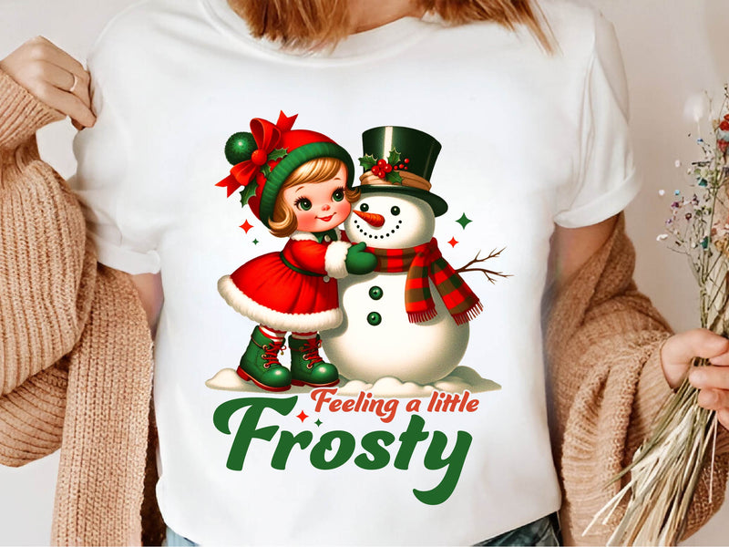 Vintage Christmas Frosty Snowman Clipart Bundle - CraftNest - Digital Crafting and Art