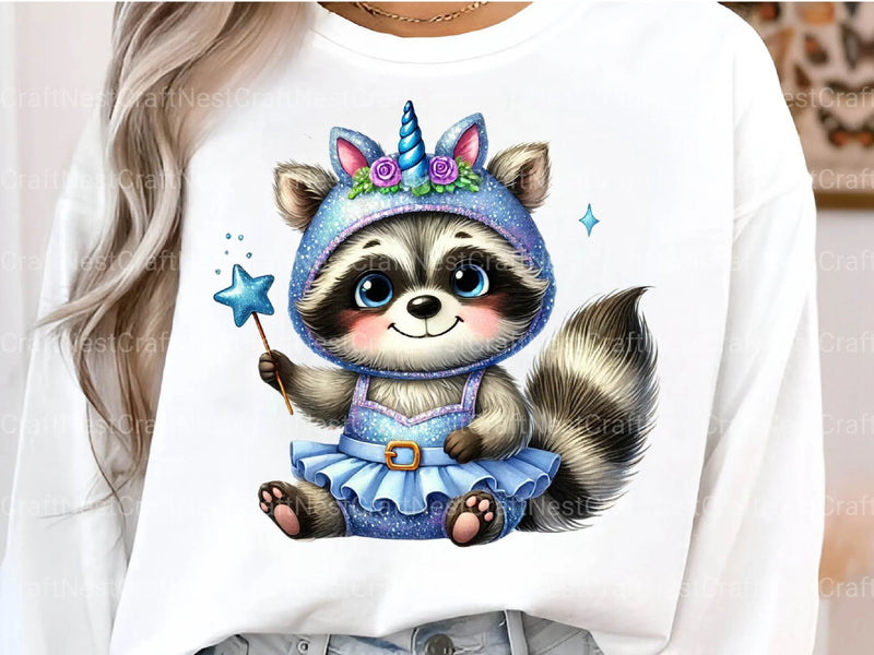 Unicorn Raccoon Clipart Bundle - CraftNest - Digital Crafting and Art