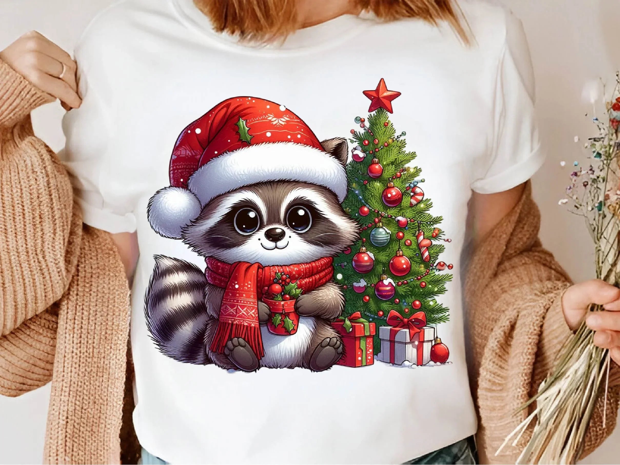 Christmas Raccoon Clipart Bundle 1 - CraftNest - Digital Crafting and Art