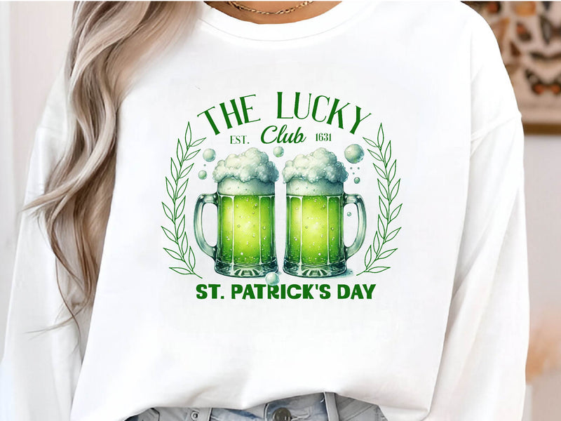 St Patricks Day Vintage Lucky Club Clipart Bundle - CraftNest - Digital Crafting and Art