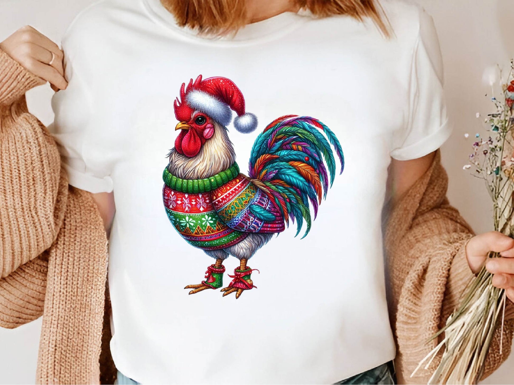 Christmas Festive Rooster Clipart Bundle 7 - CraftNest - Digital Crafting and Art