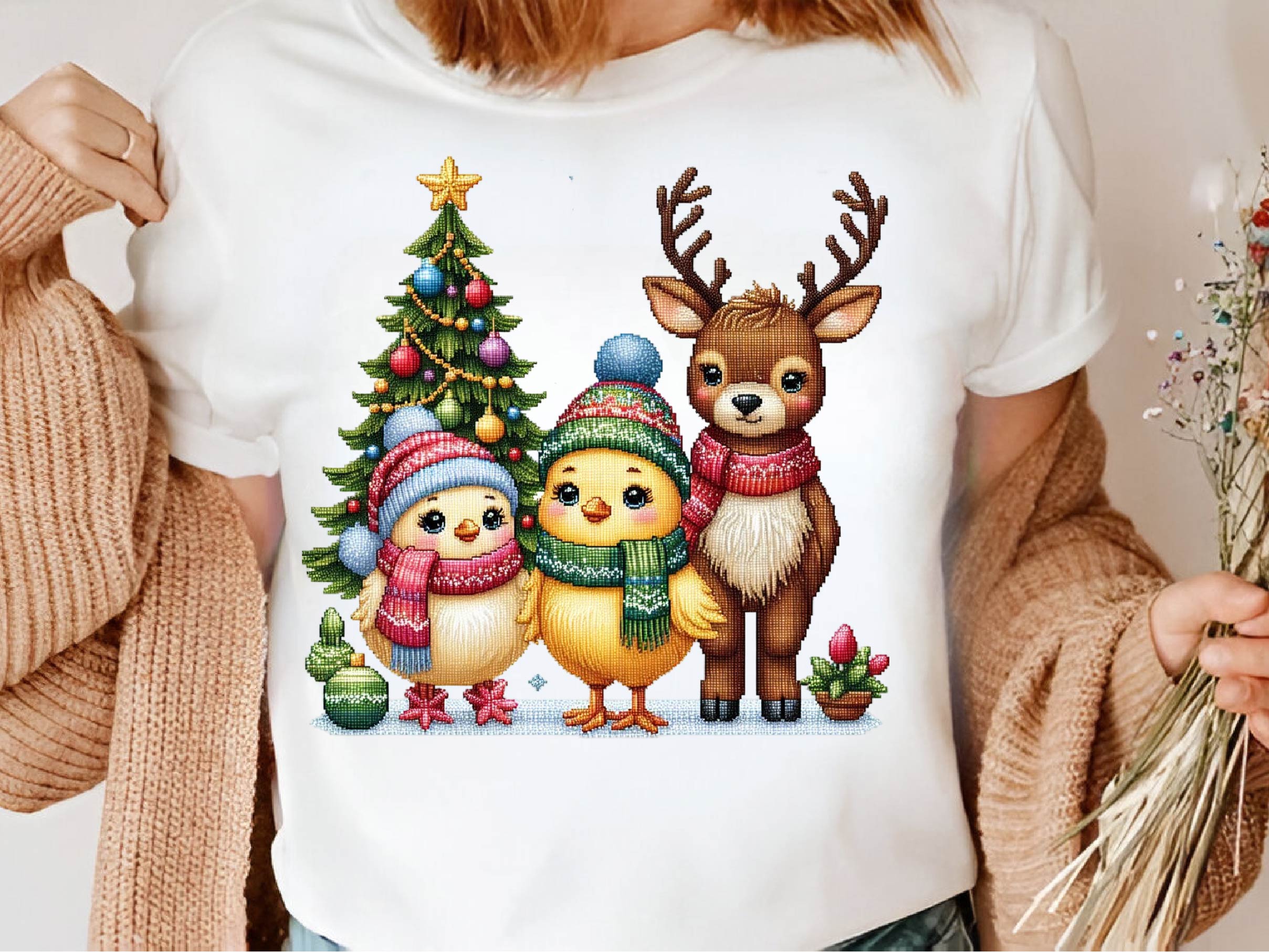 Christmas Chicken Embroidered Clipart Bundle - CraftNest - Digital Crafting and Art