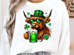 St Patricks Day Highland Cow Beer Clipart Bundle - CraftNest - Digital Crafting and Art