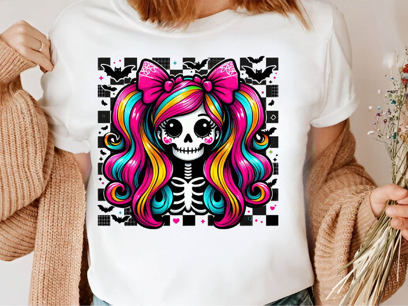 Whimsical Skeleton Girl Halloween Clipart Bundle - CraftNest - Digital Crafting and Art