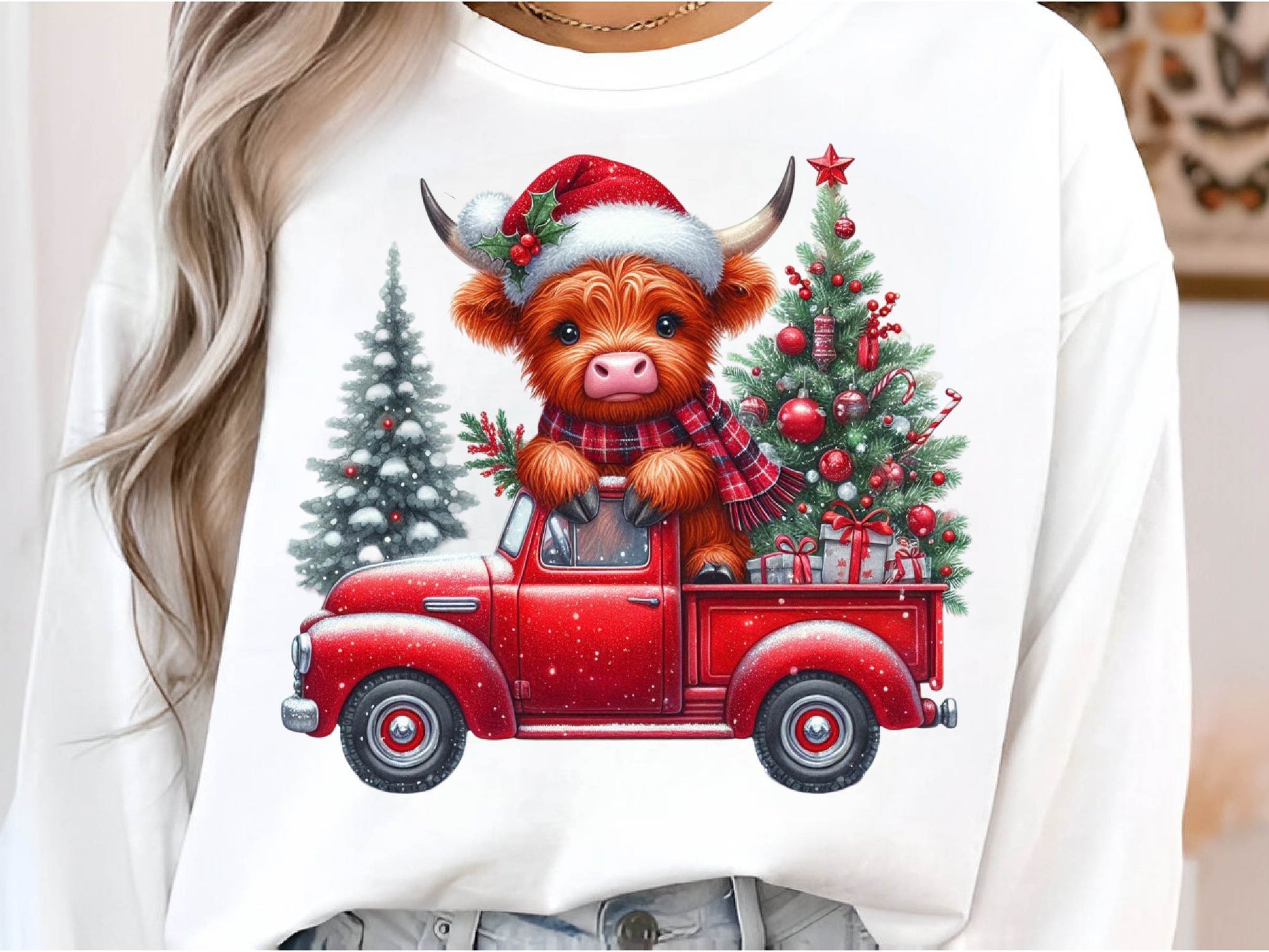 Christmas Highland Cow Clipart Bundle 7 - CraftNest - Digital Crafting and Art
