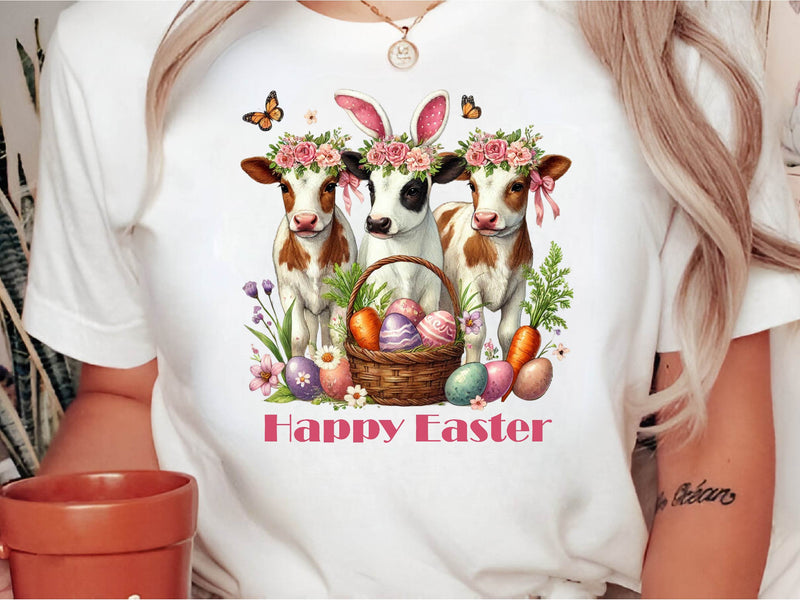 Cute Cow Easter Easter Day Highland Clipart Bundle - CraftNest - Digital Crafting and Art