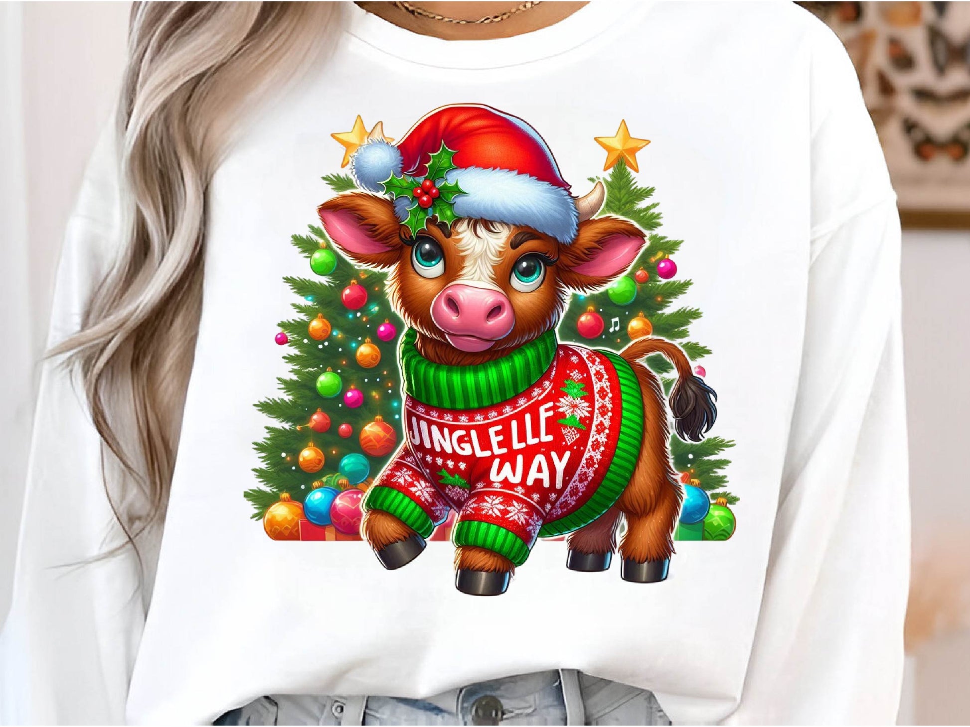 Christmas Highland Cow Clipart Bundle 5 - CraftNest - Digital Crafting and Art