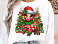 Christmas Highland Cow Clipart Bundle 5 - CraftNest - Digital Crafting and Art