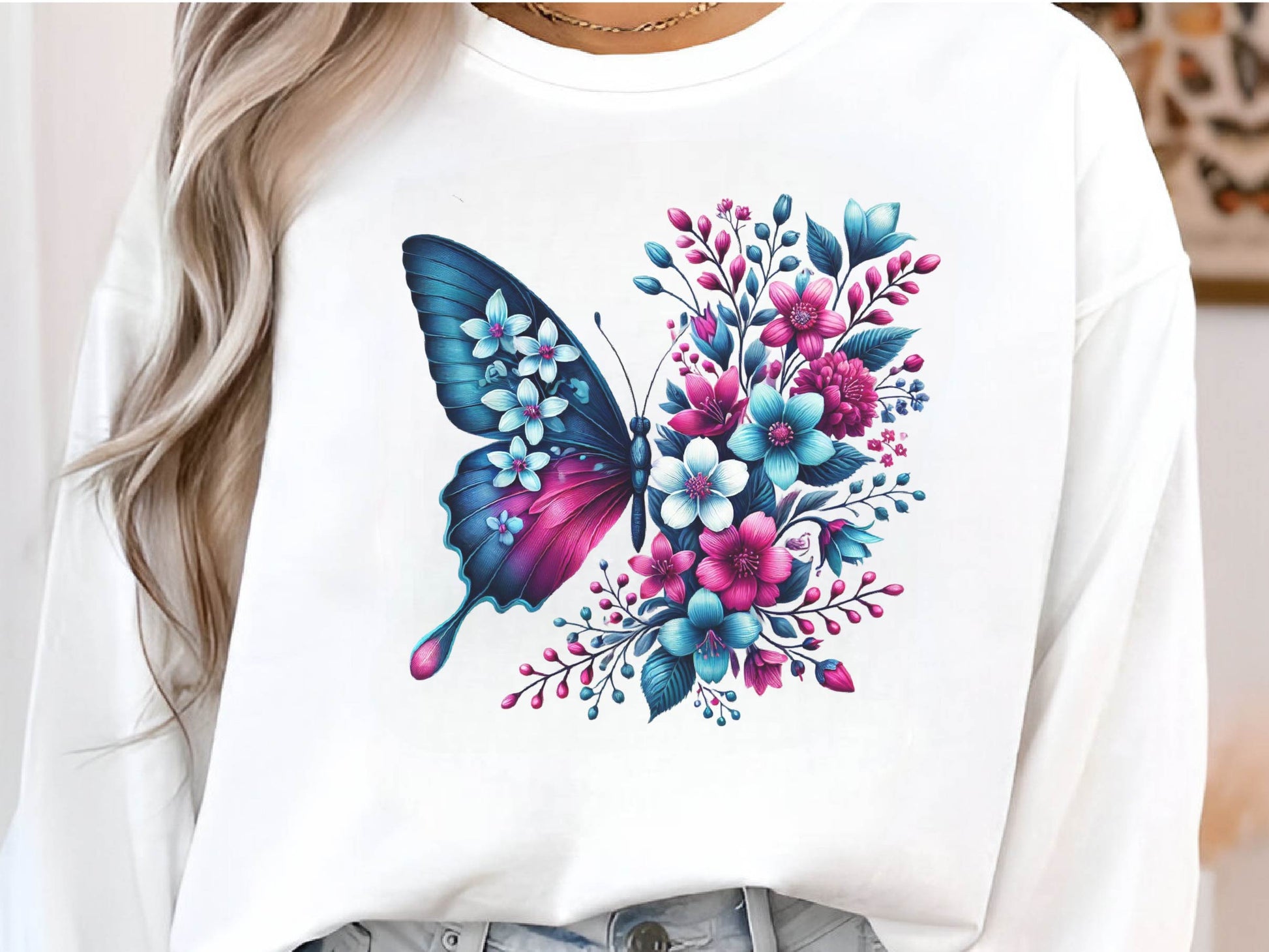 Butterfly Flowers Clipart Bundle 4 - CraftNest - Digital Crafting and Art