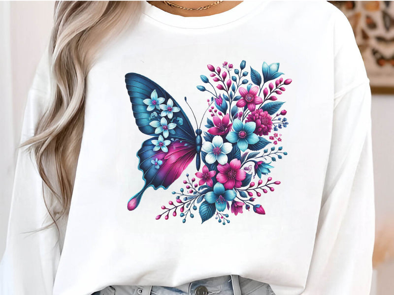 Butterfly Flowers Clipart Bundle 4 - CraftNest - Digital Crafting and Art