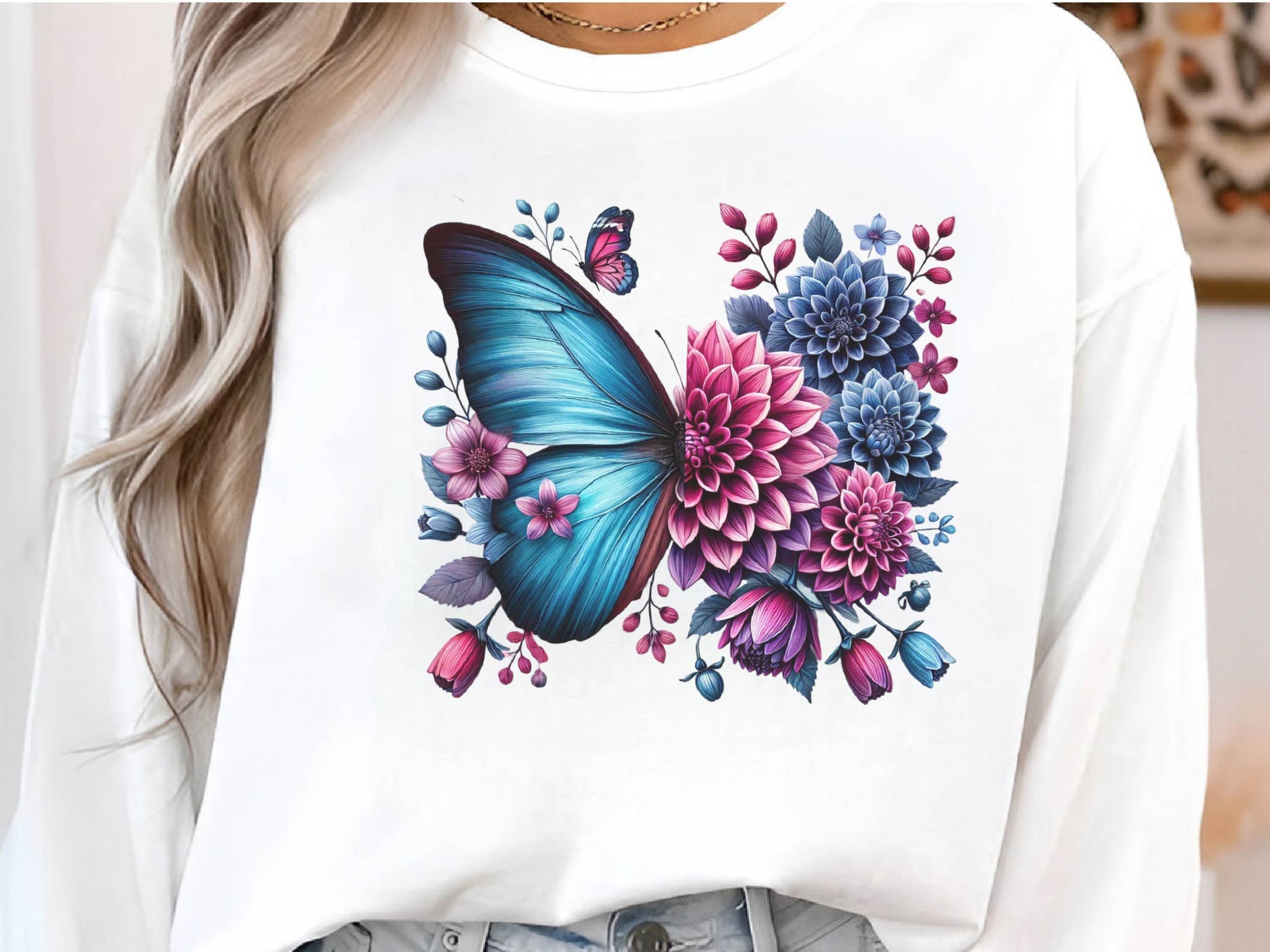 Butterfly Flowers Clipart Bundle13 - CraftNest - Digital Crafting and Art