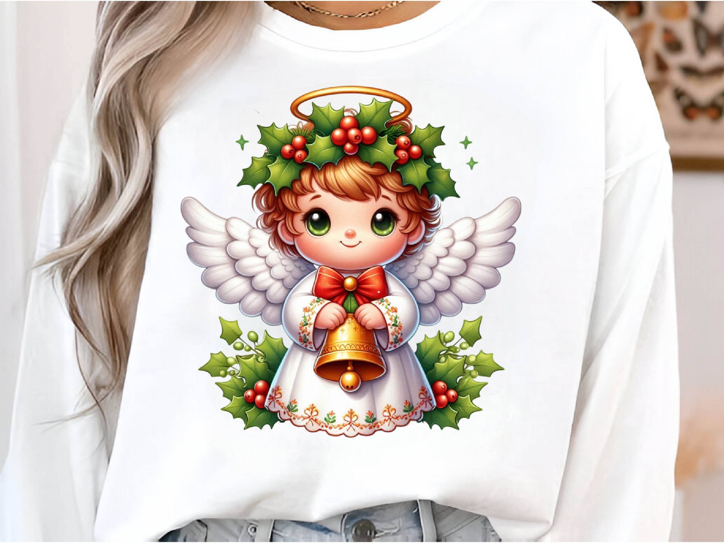Christmas Cute Little Angel Clipart Bundle 1 - CraftNest - Digital Crafting and Art