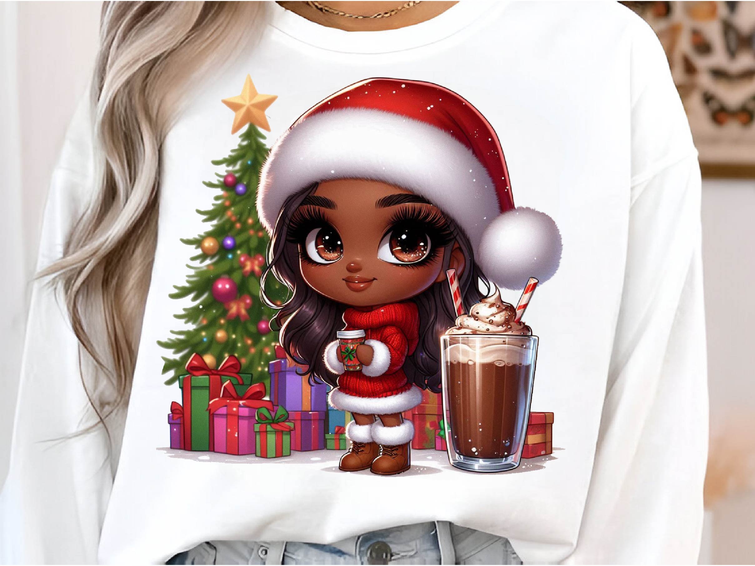 Christmas Christmas Black Girl Clipart Bundle 1 - CraftNest - Digital Crafting and Art