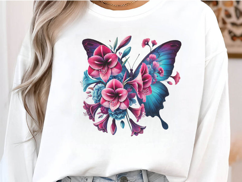 Butterfly Flowers Clipart Bundle 23 - CraftNest - Digital Crafting and Art