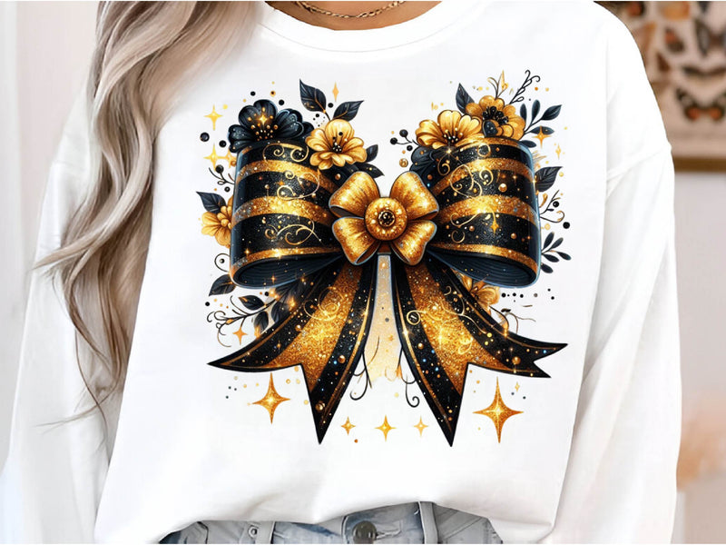 Gold Glitter Coquette Bow Clipart Bundle - CraftNest - Digital Crafting and Art