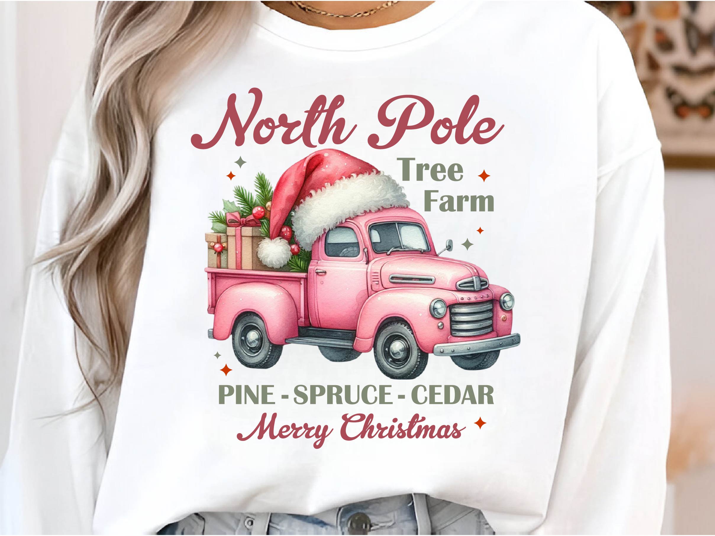 North Pole Christmas Tree Farm Christmas Clipart Bundle - CraftNest - Digital Crafting and Art