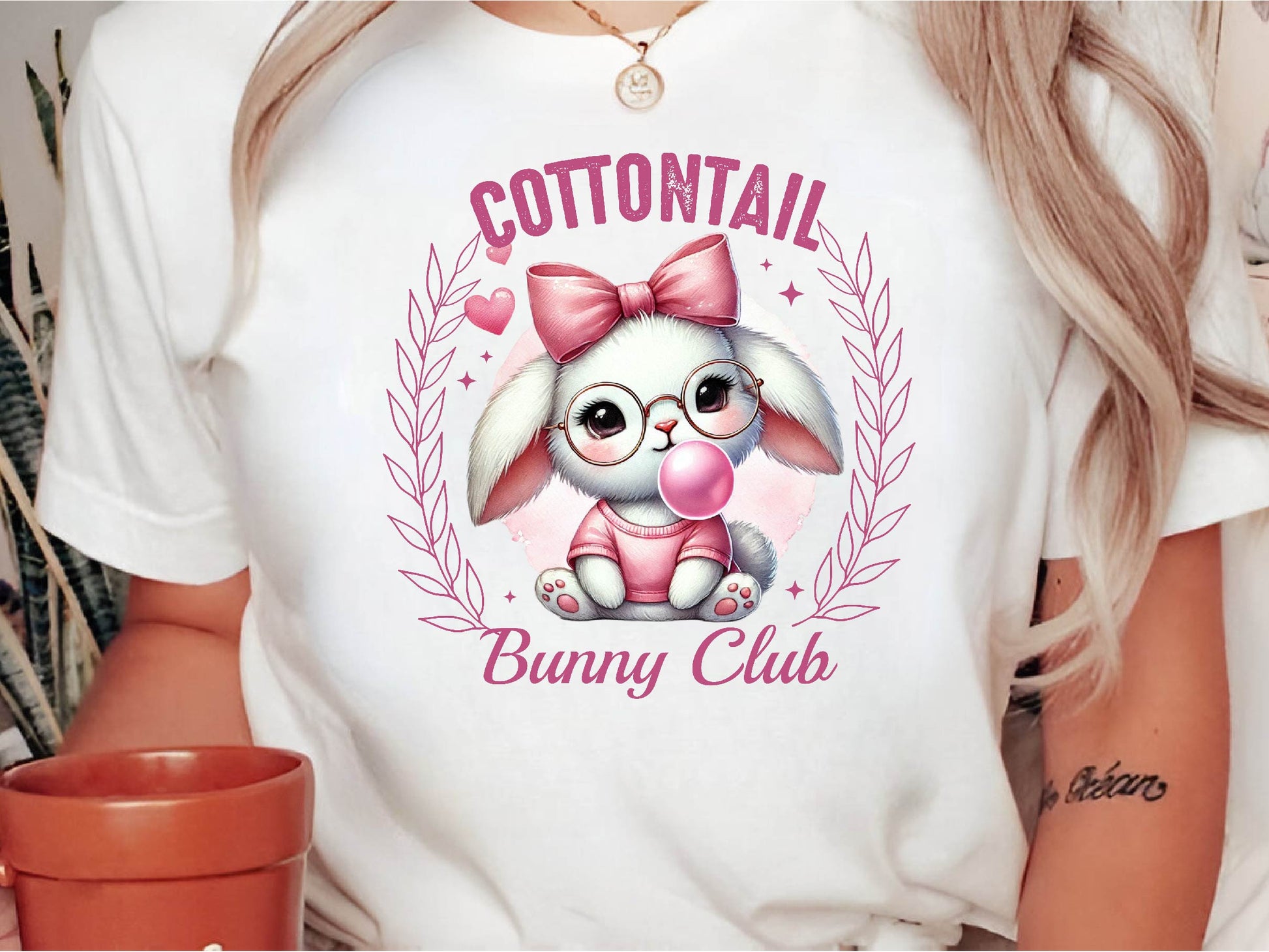 Cottontail Vintage Easter Pink Bow Clipart Bundle - CraftNest - Digital Crafting and Art