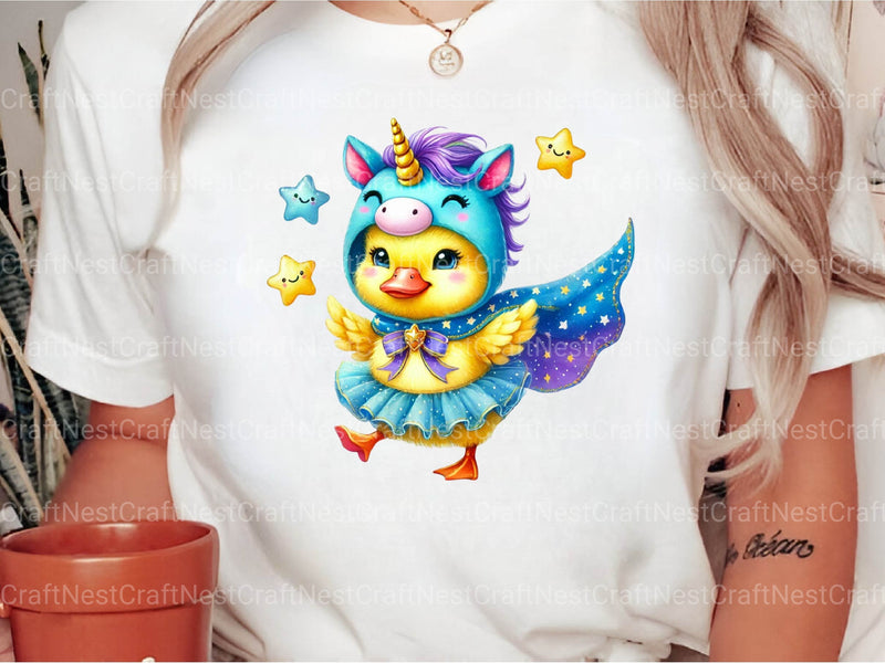 Unicorn Chicken Clipart Bundle - CraftNest - Digital Crafting and Art