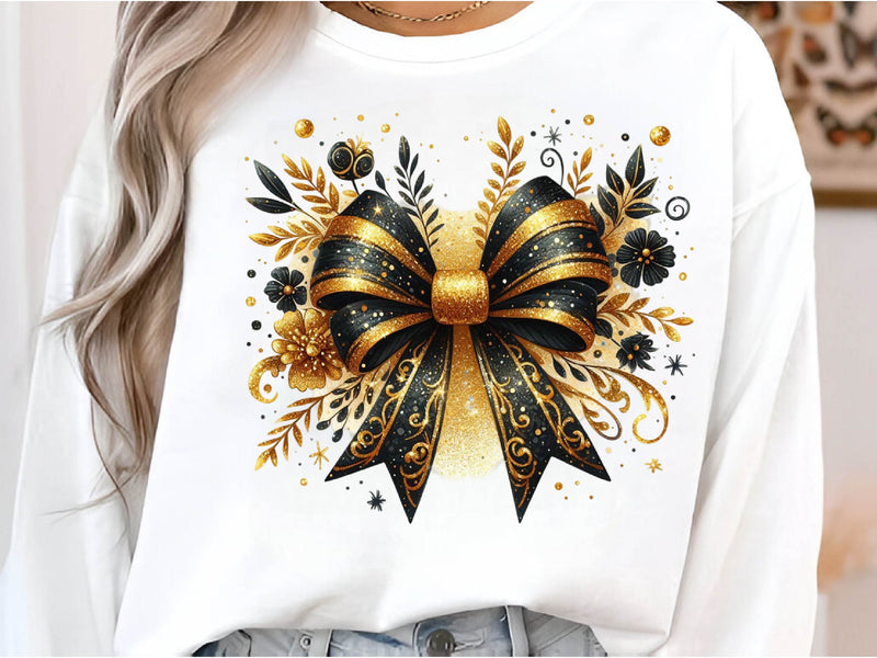 Gold Glitter Coquette Bow Clipart Bundle 1 - CraftNest - Digital Crafting and Art