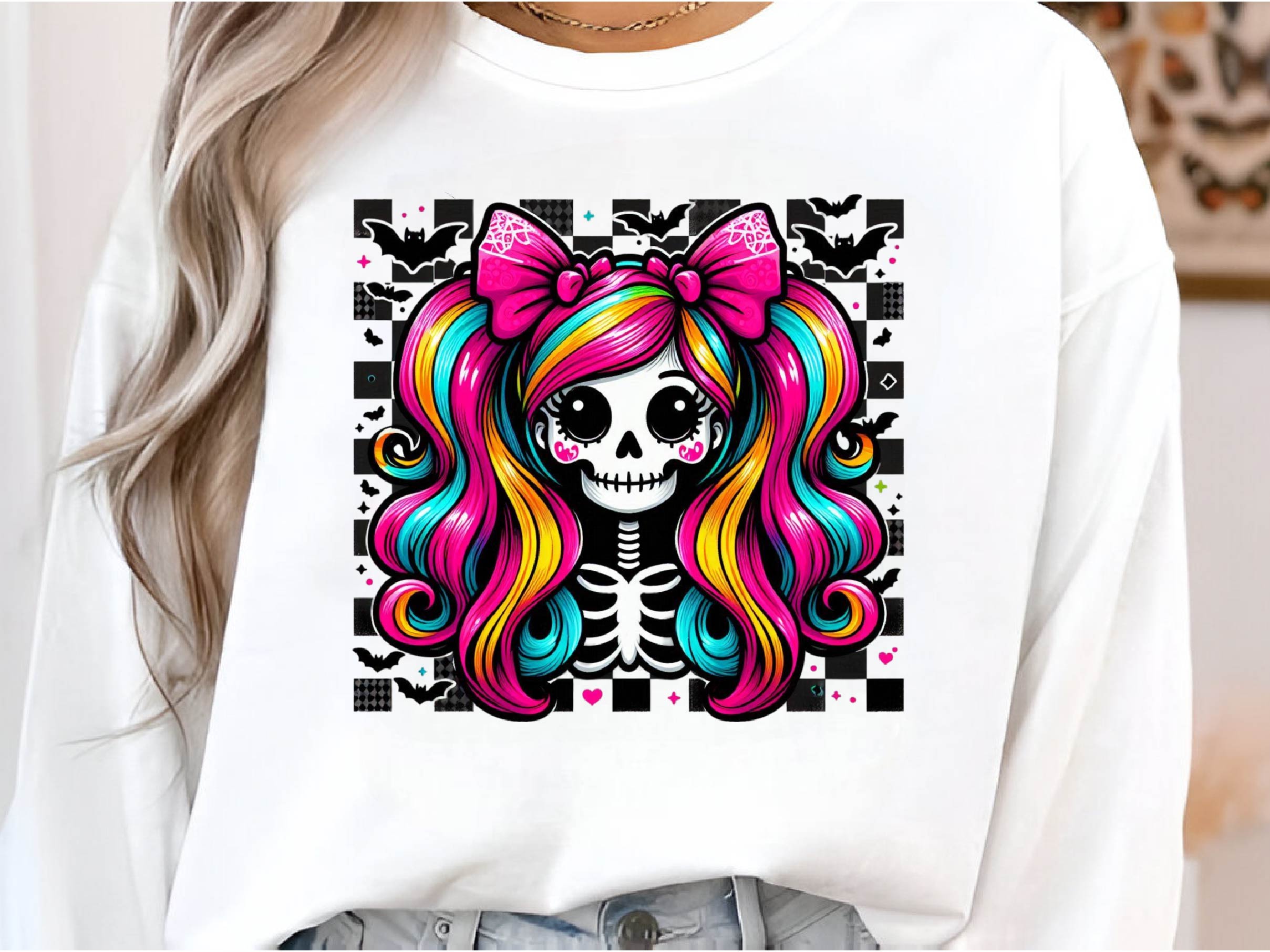 Whimsical Skeleton Girl Halloween Clipart Bundle - CraftNest - Digital Crafting and Art