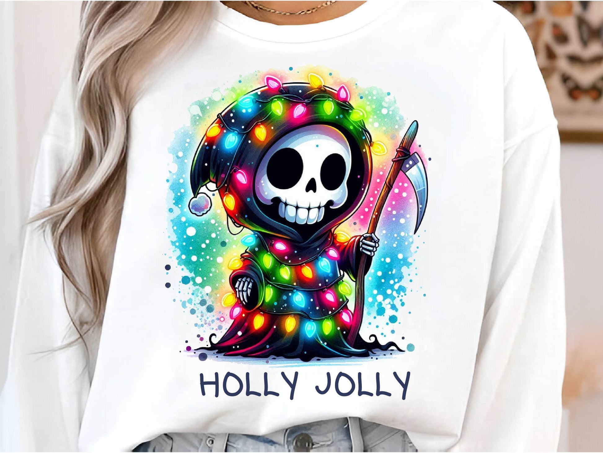 Christmas Grim Reaper Holly Jolly Clipart Bundle - CraftNest - Digital Crafting and Art